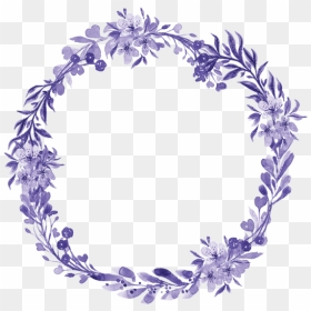 Invitation Clipart Wreath - Ring Flower Design Tattoo, HD Png Download - purple watercolor png