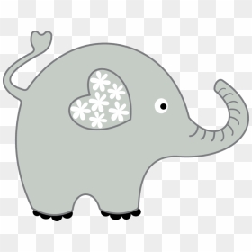 Elephant With Heart Clipart Image Royalty Free Download - Elephant Clipart Hearts, HD Png Download - elephant silhouette png
