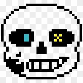 Undertale Sans Head Pixel Art, HD Png Download - vhv