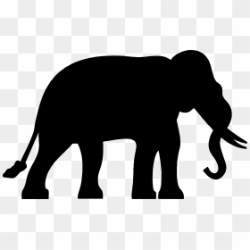 Clip Art Illustration Vector Graphics Image Silhouette - Simple Silhouette Of An Elephant, HD Png Download - elephant silhouette png
