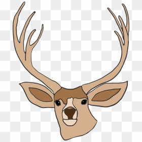 Deer Head Clipart - Blue Circle, HD Png Download - deer head png