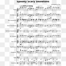 Serve A Risen Saviour Sheet Music, HD Png Download - spooky scary skeletons png