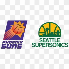 Phoenix Suns Vs Seattle Supersonics - Seattle Supersonics, HD Png Download - suns logo png