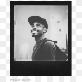 Black And White Polaroid Itype, HD Png Download - black picture frame png