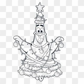 Free Spongebob Christmas Coloring Pages Patrick Friend - Patrick Spongebob Coloring Page, HD Png Download - coloring pages png