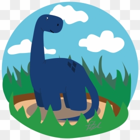 Dino In A Globe-01, HD Png Download - dinosaur silhouette png
