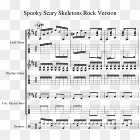 Sheet Music, HD Png Download - spooky scary skeletons png