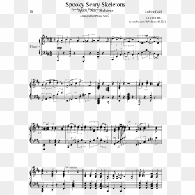 Spooky Scary Skeletons Sheet Music Composed By Andrew - Baby I M Yours Piano Sheet Music, HD Png Download - spooky scary skeletons png