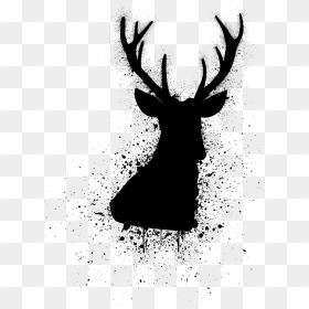 Deer Head Vector Png Transparent, Png Download - black fog png
