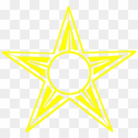 Yellow Barnstar Star - Circle, HD Png Download - soviet star png