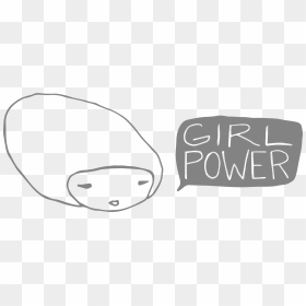 Girls Throw Pillow Gray - Sketch, HD Png Download - girl power png