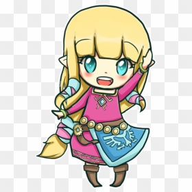 Cute, Fanart, And Kawaii Image - Princess Zelda Chibi, HD Png Download - zelda heart png