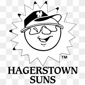 Hagerstown Suns Logo Black And White - Hagerstown Suns Logo, HD Png Download - suns logo png