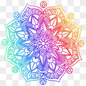 Instagramm Clipart Rainbow - Mandala Clipart, HD Png Download - rainbow background png