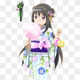 Homura Kimono - Puella Magi Madoka Magica Homura Kimono, HD Png Download - madoka magica png