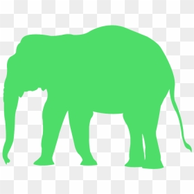Blue Elephant Silhouette Png, Transparent Png - elephant silhouette png