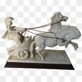 Chariot Drawing Roman Soldier - Statue, HD Png Download - roman soldier png