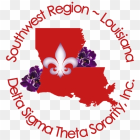 Delta Sigma Theta Sorority, Inc Louisiana State Summit - Black, HD Png Download - louisiana outline png