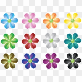 Flower Floral Design - Colourful Printable Flower, HD Png Download - flower cartoon png