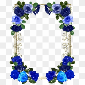 Floral Blue Frame Png Image Hd - Blue Floral Frame Png, Transparent Png - blue frame png