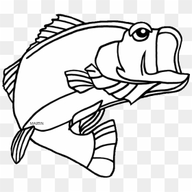 Svg Black And White Bass Fishing Clipart Black And - Florida Largemouth Bass Drawing, HD Png Download - largemouth bass png