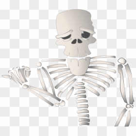 Cartoon Skeleton - Transparent Background Skeleton Cartoon, HD Png Download - spooky scary skeletons png