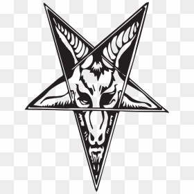 Church Of Satan Goat Baphomet Satanism Pentagram - Devil Goat Symbol, HD Png Download - baphomet png
