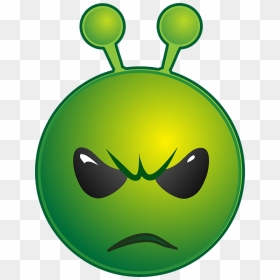 Smiley Alien, HD Png Download - angry face emoji png
