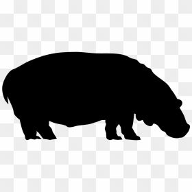 Hippo Silhouette Png, Transparent Png - elephant silhouette png