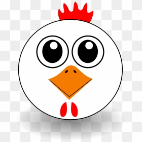 Funny Chicken Face Cartoon Clipart, Vector Clip Art - Chicken Face Clipart, HD Png Download - funny eyes png