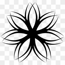 Flower Line Art 4 Clip Arts - Vector Flower Png Clipart, Transparent Png - flower line png