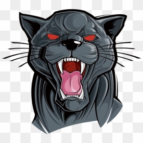Angry Black Panther - Carton Black Panther Animal, HD Png Download - angry cat png