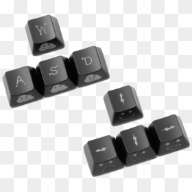 Brilhar Through Novidade Teclas Wasd Seta Laranja Transl - Arrow Keycaps, HD Png Download - wasd png