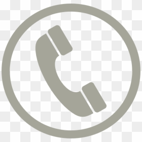 Telephone Clipart Grey - Phone Icon, HD Png Download - grey circle png
