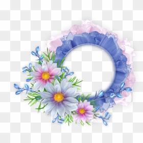Blue Flower Borders And Frames Download - Png Format Beautiful Flowers Png, Transparent Png - blue frame png
