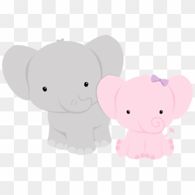 Mom And Baby Elephant Heart Clipart Clipart Free Library - Casal De Elefantes Desenho Png, Transparent Png - elephant silhouette png