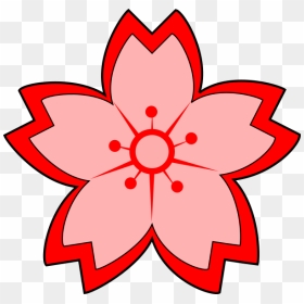 Sakura Flower Clipart, HD Png Download - flower line png
