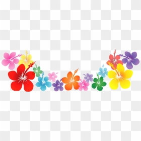 Hibiscus Flower Line Clipart - 南国 イラスト フリー 素材, HD Png Download - flower line png