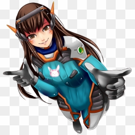 Picture Library Library D Va Render By Ikesetsu On - D Va Overwatch Render, HD Png Download - overwatch loot box png