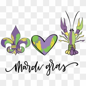 Watercolor Mardi Gras Clipart, HD Png Download - louisiana outline png