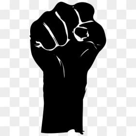 Clenched Fist-1574099311 - Silhouette Raised Fist Svg, HD Png Download - black power fist png