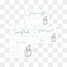 Winter Wonderland Baby Shower Invitation Kit Templates - Calligraphy, HD Png Download - snowflake emoji png