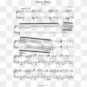 Silvery Waves Sheet Music Composed By A - Sheet Music, HD Png Download - music waves png