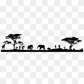 Indian Elephant , Png Download - Animals Safari Silhouette Png, Transparent Png - elephant silhouette png