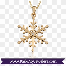 Snowflake Necklace Gold Diamond , Png Download - Snowflake Ring Diamond Necklace, Transparent Png - gold snowflake png