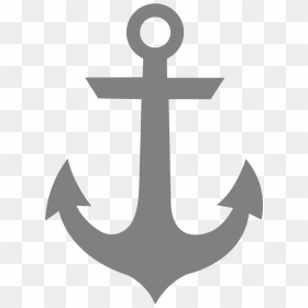 Anchor Clipart Grey Image Black And White Download - Anchor Stencil, HD Png Download - grey circle png