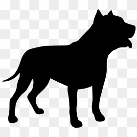 Pit Bull Dog Silhouette - Pug Silhouette, HD Png Download - elephant silhouette png