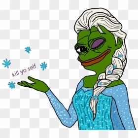 Pepe Elsa, HD Png Download - pepe face png