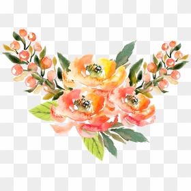 0℃素材41 Flower Patterns, Pattern Flower, Orange Flowers, - Orange Watercolor Flower Transparent, HD Png Download - orange flower png