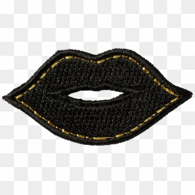 Black & Gold Lips Sticker Patch - Lipstick, HD Png Download - gold lips png